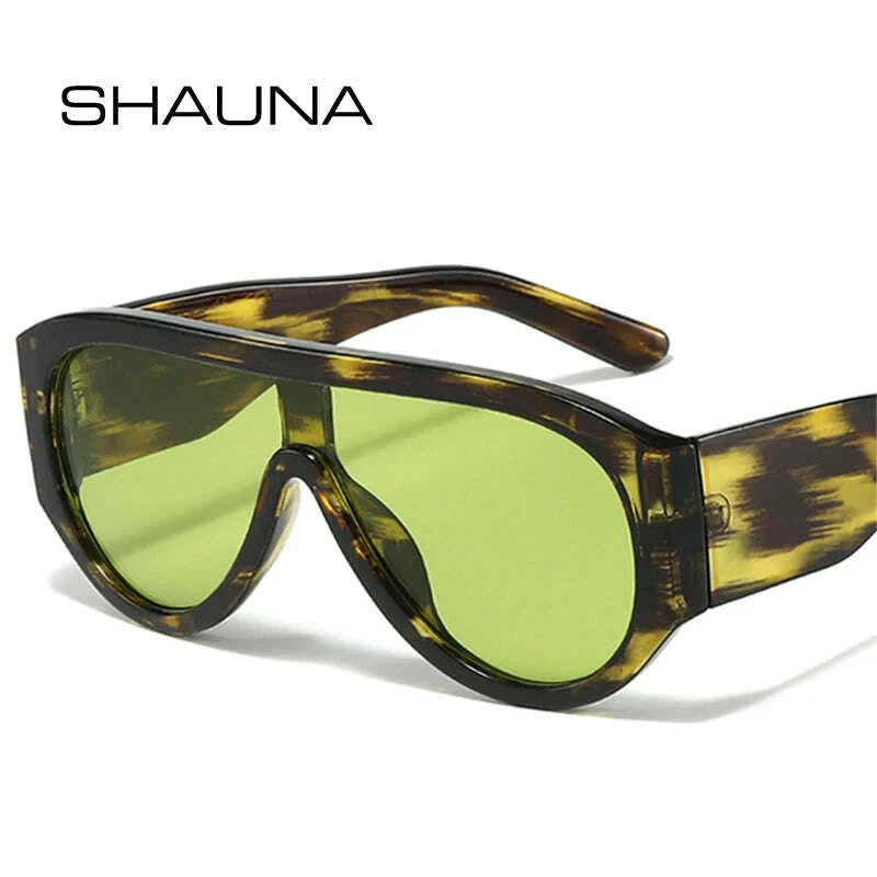 Sunglasses Oversized Pilot Polycarbonate - Red Green | KIMLUD