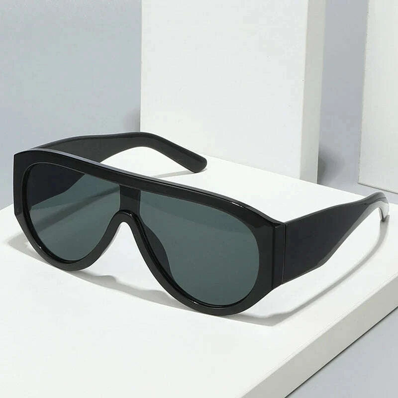 Sunglasses Oversized Pilot Polycarbonate - Red Green | KIMLUD