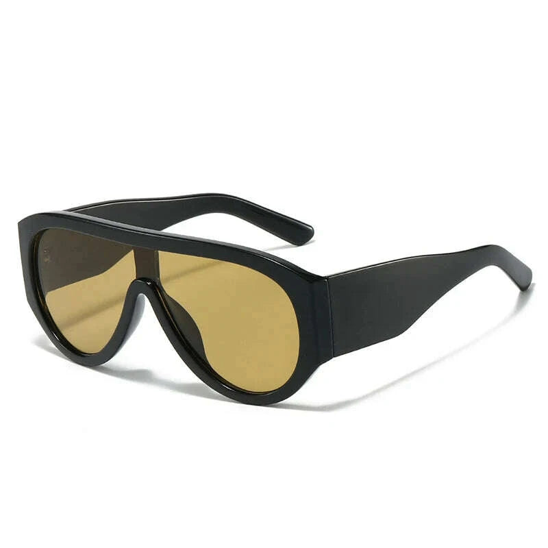 Sunglasses Oversized Pilot Polycarbonate - Red Green | KIMLUD