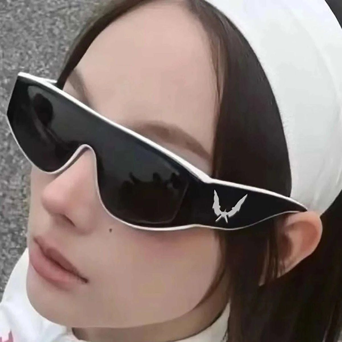 Sunglasses Small Frame Rectangle Shades - Black | KIMLUD
