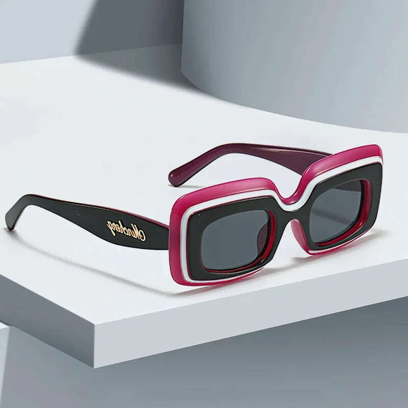 Sunglasses Unisex Oversized Square Shades Polycarbonate Black | KIMLUD