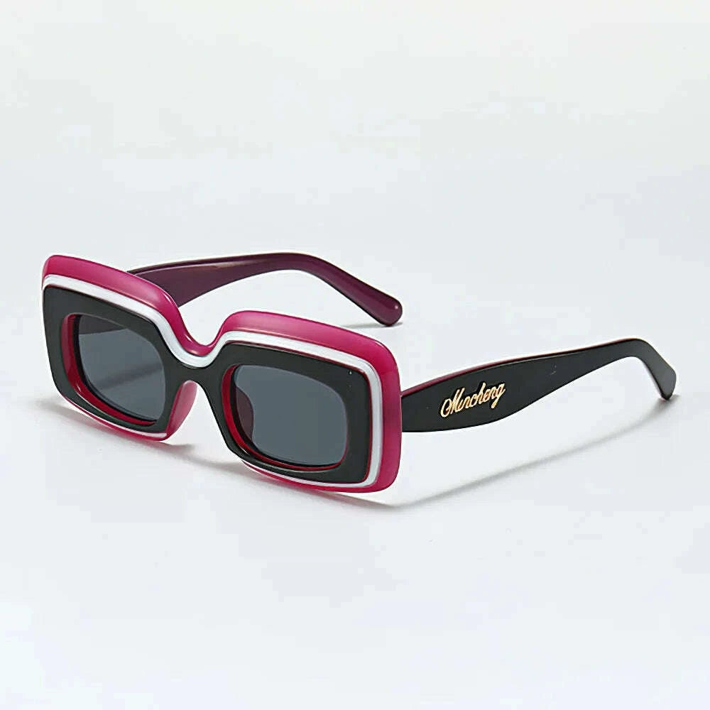 Sunglasses Unisex Oversized Square Shades Polycarbonate Black | KIMLUD