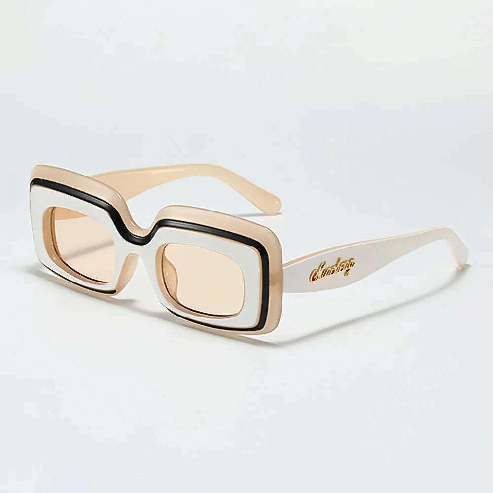 Sunglasses Unisex Oversized Square Shades Polycarbonate Black | KIMLUD