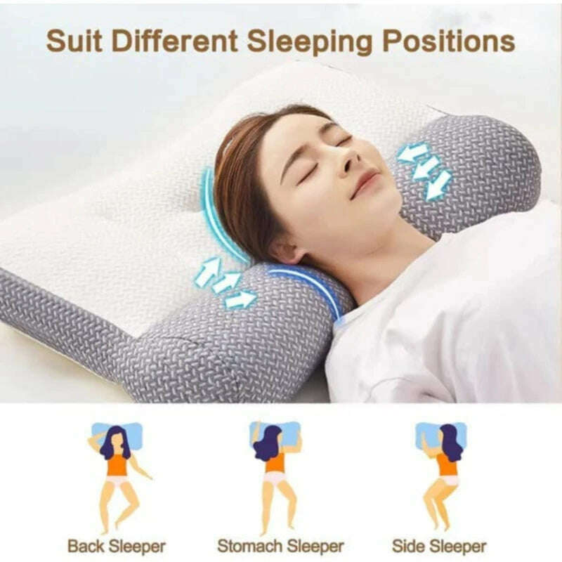 KIMLUD, Super Ergonomic Pillow Orthopedic All Sleeping Positions Cervical Contour Pillow Neck pillow for neck and shoulder pain Relief, KIMLUD Womens Clothes