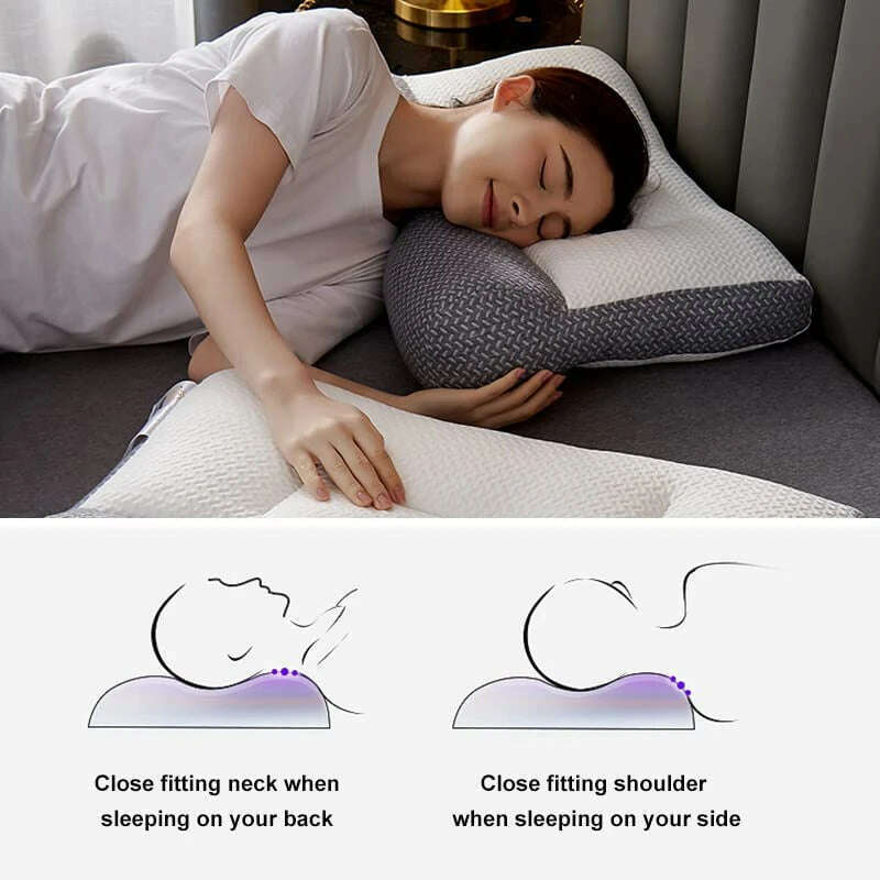 KIMLUD, Super Ergonomic Pillow Orthopedic All Sleeping Positions Cervical Contour Pillow Neck pillow for neck and shoulder pain Relief, KIMLUD Womens Clothes