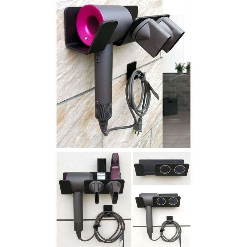 KIMLUD, Supersonic Hair Dryer Holder Bathroom Storage Organizer Shelf for Wall Mount Bathroom Hardware Accessories For Dyson, KIMLUD Womens Clothes