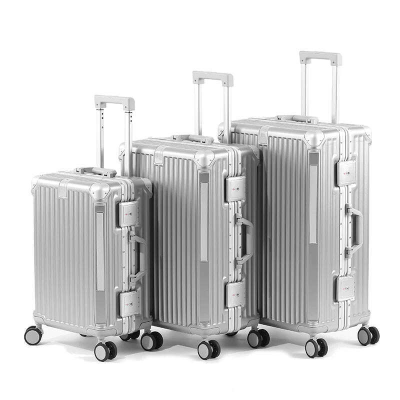KIMLUD, SUSHIMU Suitcase Travel Suitcase Men 20 24 26 Carry-On Luggage Women PC Aluminum Frame Trolley Case TSA password lock, KIMLUD Womens Clothes
