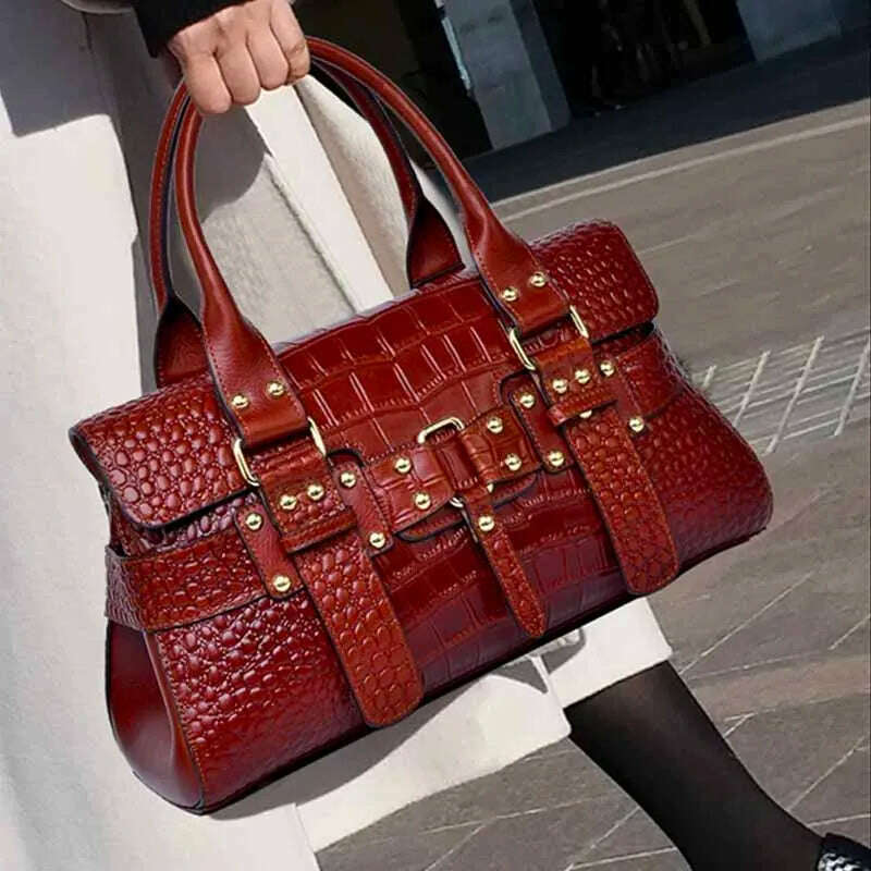 KIMLUD, SUWERER luxury bag Genuine Leather women's bag 2022 trend famous brand luxury designer handbag real leather Female bag, KIMLUD Women's Clothes