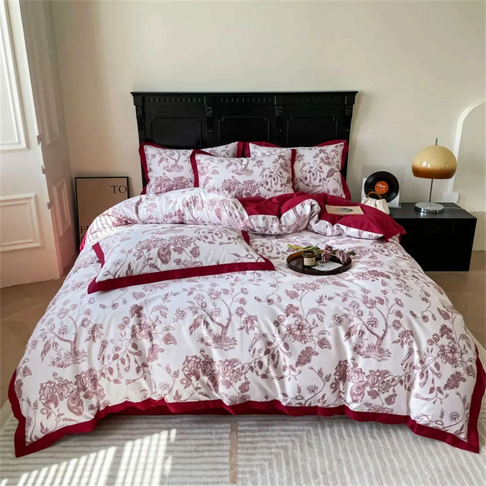 Svetanya Yellow Lemon Fruit Fresh Bedding Set Satin Egyptian Cotton Duvet Cover Set Queen King Size Linens Pillowcases - KIMLUD