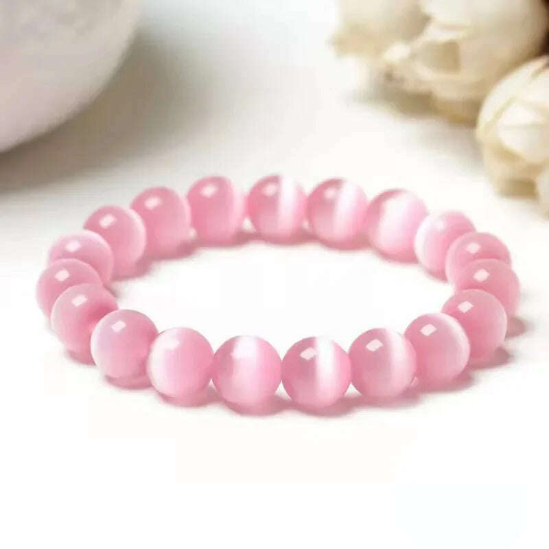 KIMLUD, Sweetsimplefashionable Crystal Cat's Eye Bracelet Single Ring Women's Wrist Jewelry Gift For Couples Student, KIMLUD Womens Clothes