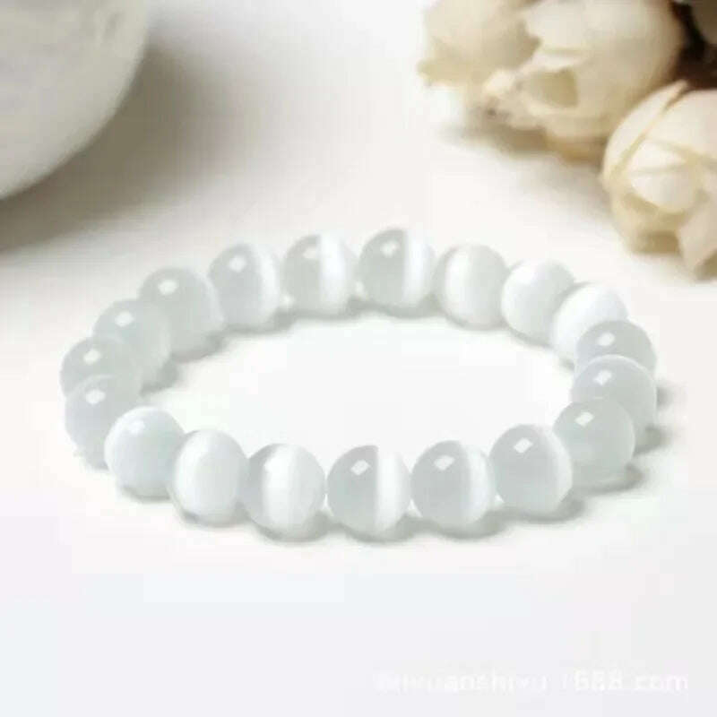KIMLUD, Sweetsimplefashionable Crystal Cat's Eye Bracelet Single Ring Women's Wrist Jewelry Gift For Couples Student, KIMLUD Womens Clothes