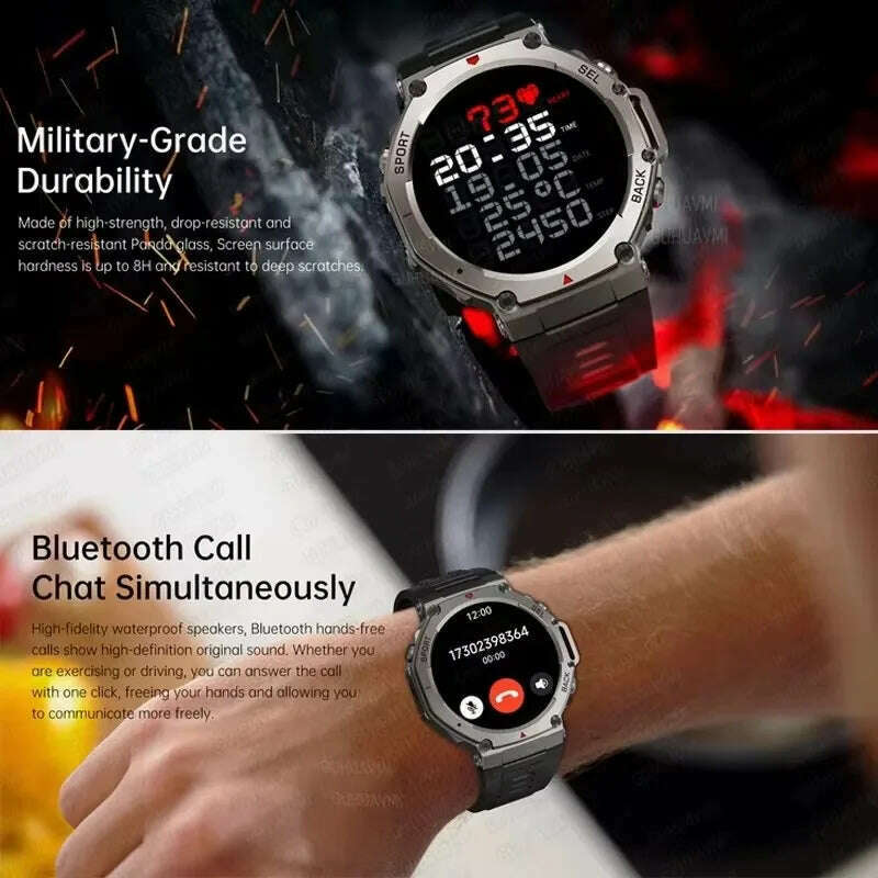 KIMLUD, T-Rex 3 Built-in Dual-band GPS Smart Watch Men Smartwatch Compass Altimeter Barometric 5ATM IP69K Waterproof AMOLED HD Watches, KIMLUD Womens Clothes
