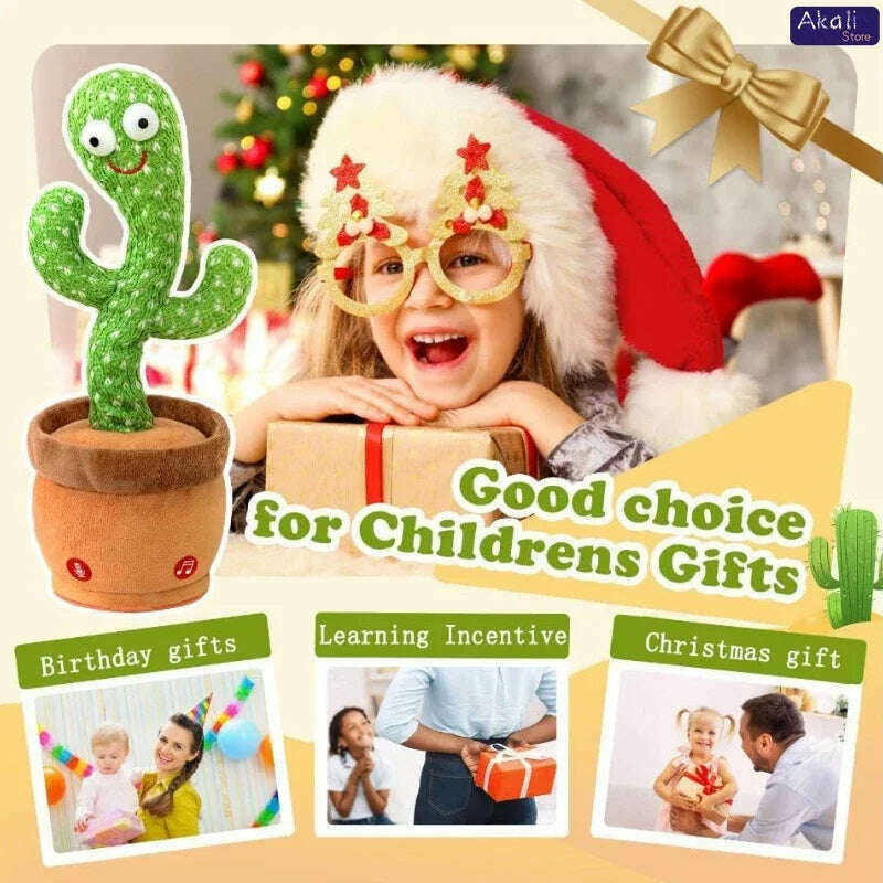 KIMLUD, Talking Cactus Toy with LED 120 English Songs Singing Musical Toys Repeat What You Say Suitable for Babies and Toddlers, KIMLUD Womens Clothes