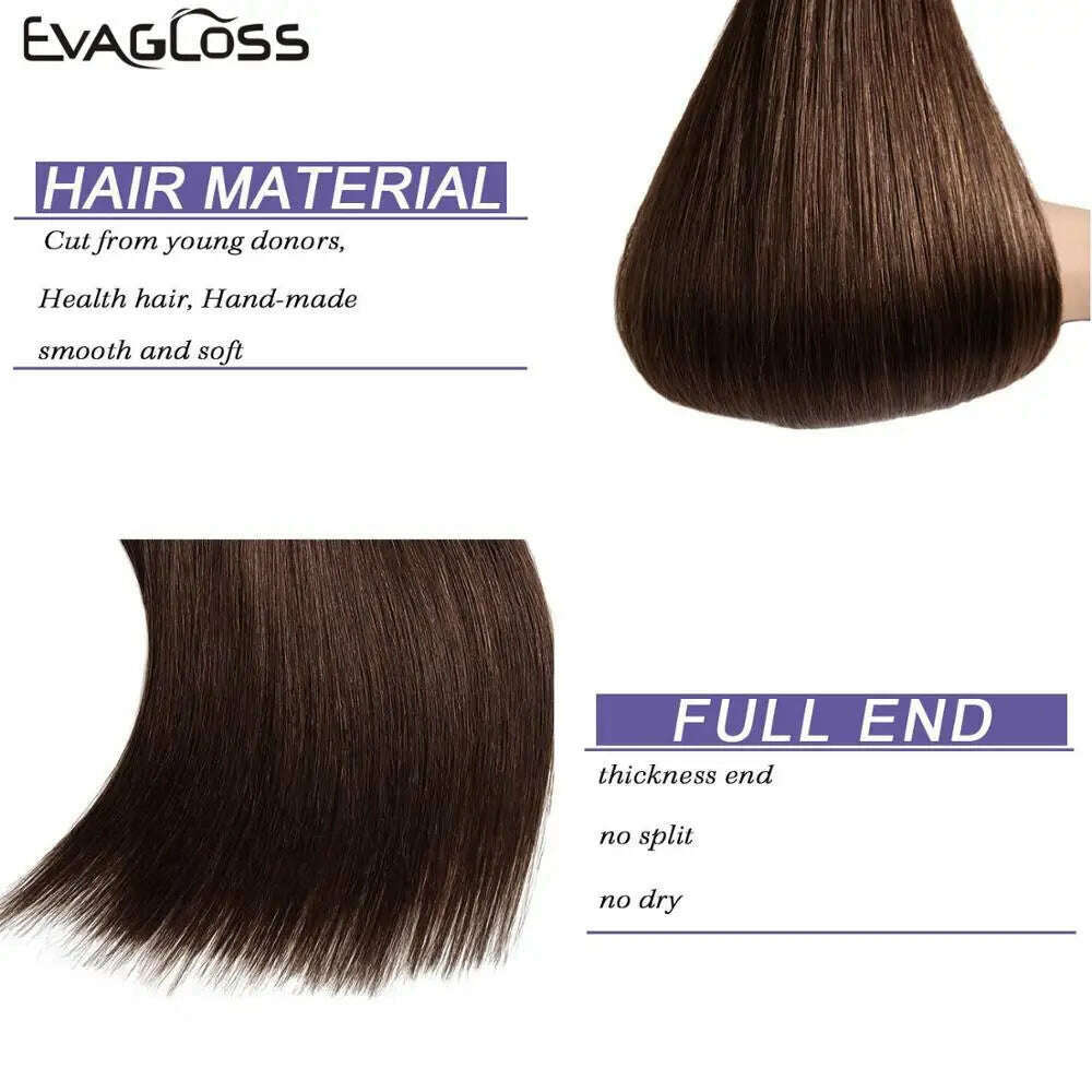 KIMLUD, Tape in Human Hair Extensions 20pcs Tape Hair Extensions 100% Human Remy European Straight Adhensive Tape on Hair, KIMLUD Womens Clothes