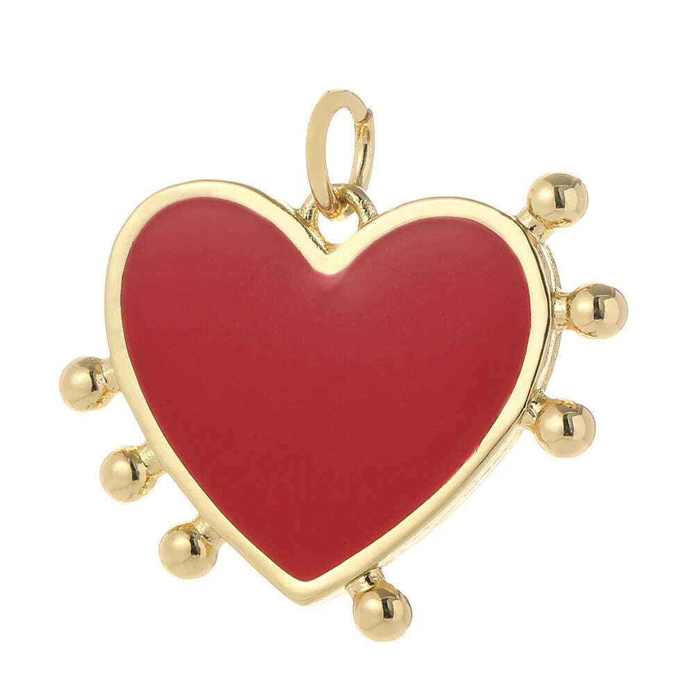 KIMLUD, Tarot Evil Blue Eye Designer Cute Designer Red Heart Love Diy Necklace Earrings Bracelet Dangle Pendant Charms Phone Nail Resin, KIMLUD Women's Clothes