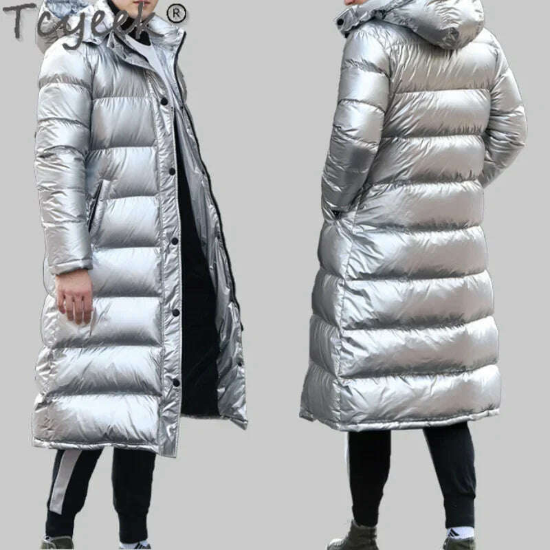 KIMLUD, Tcyeek Streetwear Men's Down Jacket Fashion Brand 90% Thick Duck Down Jacket Man Clothes Long Warm Down Coat Parka Hiver 2020101, KIMLUD Women's Clothes