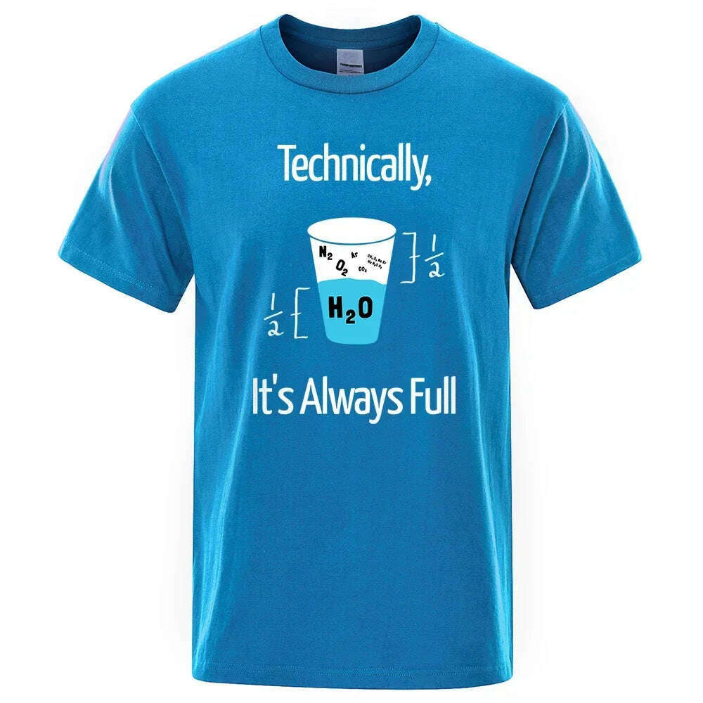 KIMLUD, Technically It'S Always Full Scientific Experiment T Shirts Men Fashion Cotton Shirt Loose Summer T Shirts Fashion Oversized Tee, KIMLUD Womens Clothes