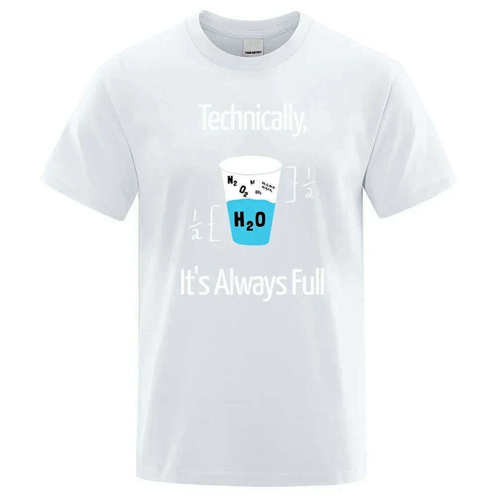 KIMLUD, Technically It'S Always Full Scientific Experiment T Shirts Men Fashion Cotton Shirt Loose Summer T Shirts Fashion Oversized Tee, WHITE / XXXL, KIMLUD APPAREL - Womens Clothes