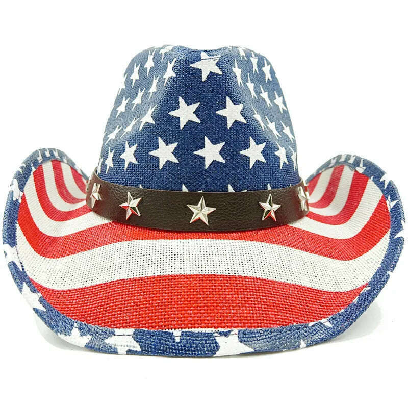 Thickened Cowboy Hat Vintage Straw Hat 2023 New Men's and Women's Jazz Large Size Cowboy Hat Straw Hat Sun Hat Summer Hat - KIMLUD