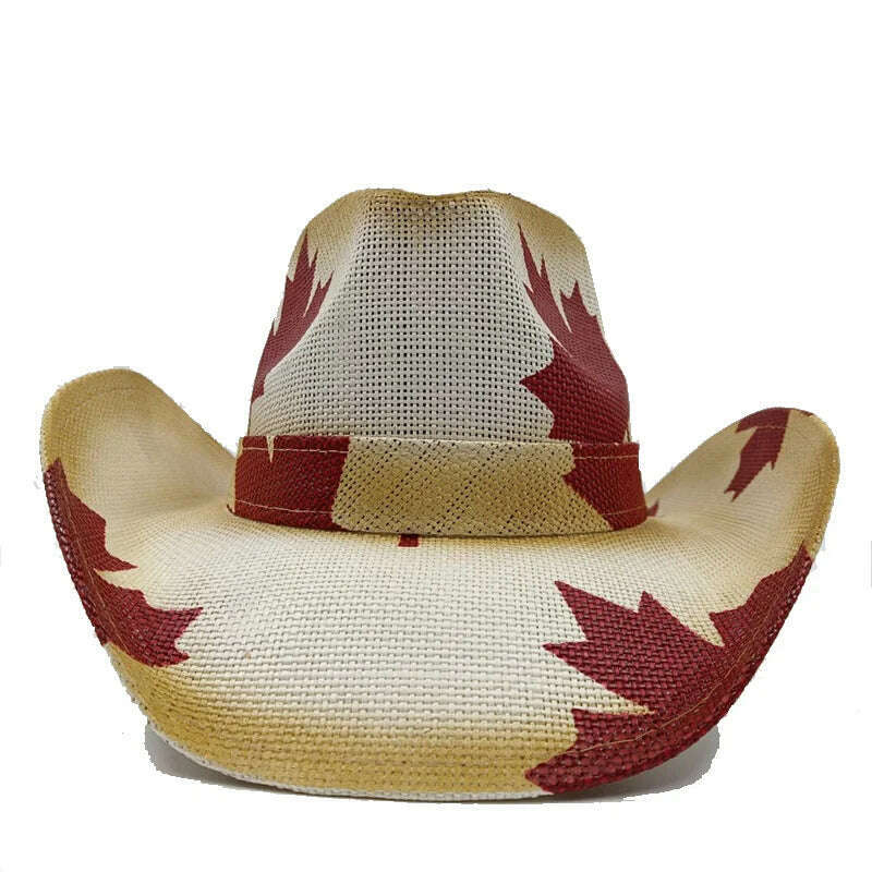KIMLUD, Thickened Cowboy Hat Vintage Straw Hat 2023 New Men's and Women's Jazz Large Size Cowboy Hat Straw Hat Sun Hat Summer Hat, 35 / 56-58cm / CHINA, KIMLUD Women's Clothes