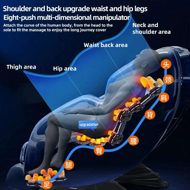 Three Year Warranty Home 4D Heating Massage Chairs Multifunctional Full Body Air Bag Wrapped Zero Gravity 3D Massage Office Sofa - KIMLUD