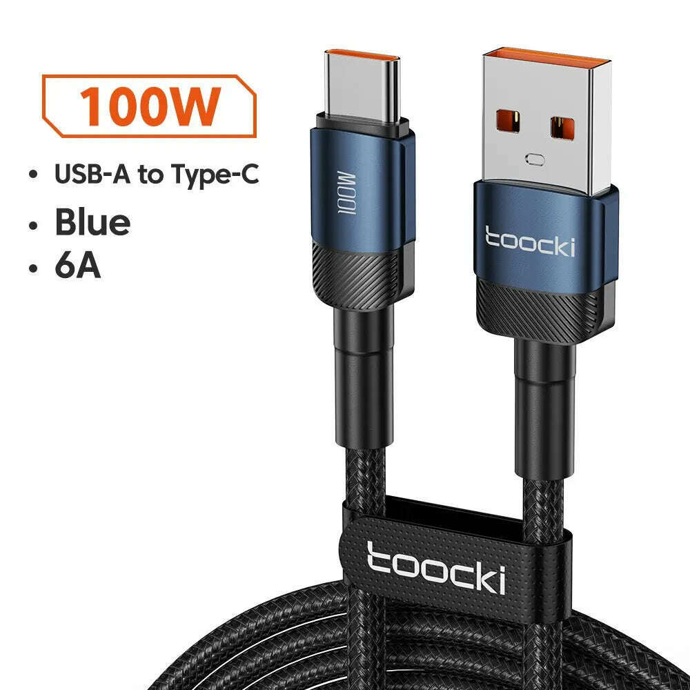 Toocki USB Type C Cable Fast Charging USB C Charger Cord For For iPhone 15 14 13 12 11 Huawei P40 P30 Realme Oppo Oneplus 1m 2m - KIMLUD