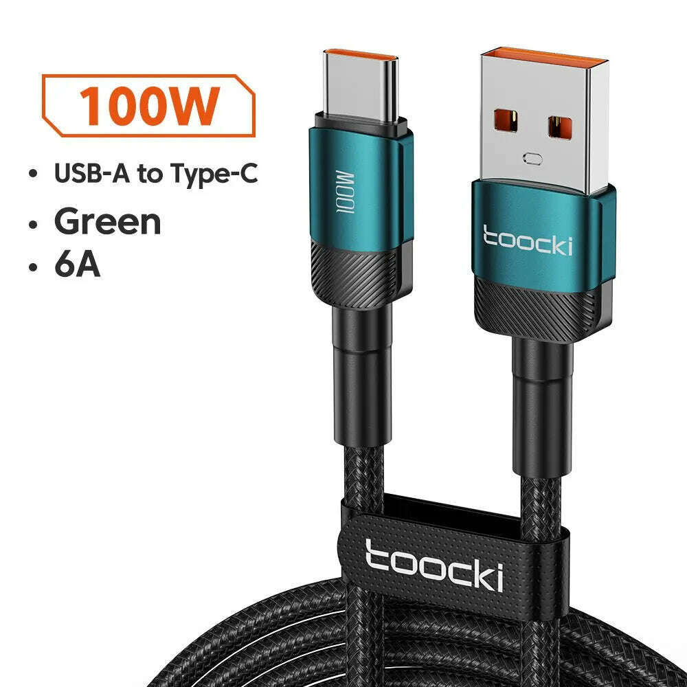 Toocki USB Type C Cable Fast Charging USB C Charger Cord For For iPhone 15 14 13 12 11 Huawei P40 P30 Realme Oppo Oneplus 1m 2m - KIMLUD