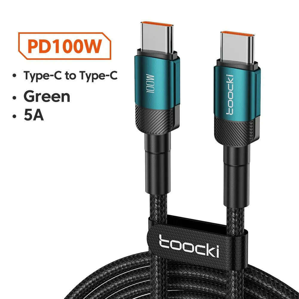 Toocki USB Type C Cable Fast Charging USB C Charger Cord For For iPhone 15 14 13 12 11 Huawei P40 P30 Realme Oppo Oneplus 1m 2m - KIMLUD