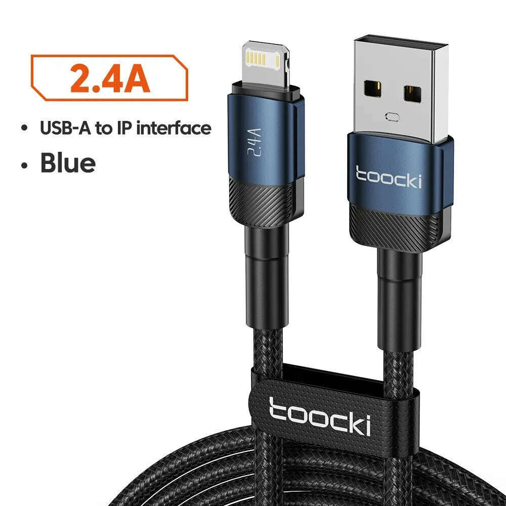 Toocki USB Type C Cable Fast Charging USB C Charger Cord For For iPhone 15 14 13 12 11 Huawei P40 P30 Realme Oppo Oneplus 1m 2m - KIMLUD