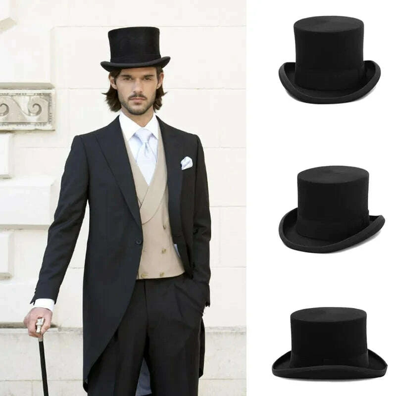 Top Hat - Magician Presidential High Hat - Wool | KIMLUD
