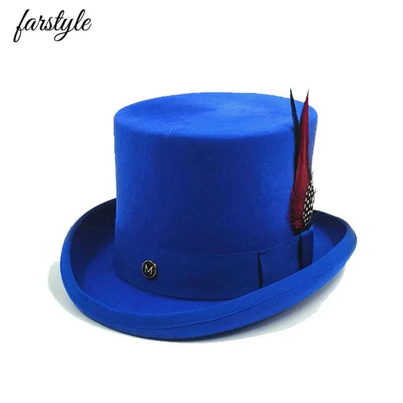 Top Hat - Magician Presidential High Hat - Wool | KIMLUD