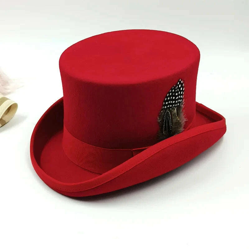 Top Hat - Magician Presidential High Hat - Wool | KIMLUD