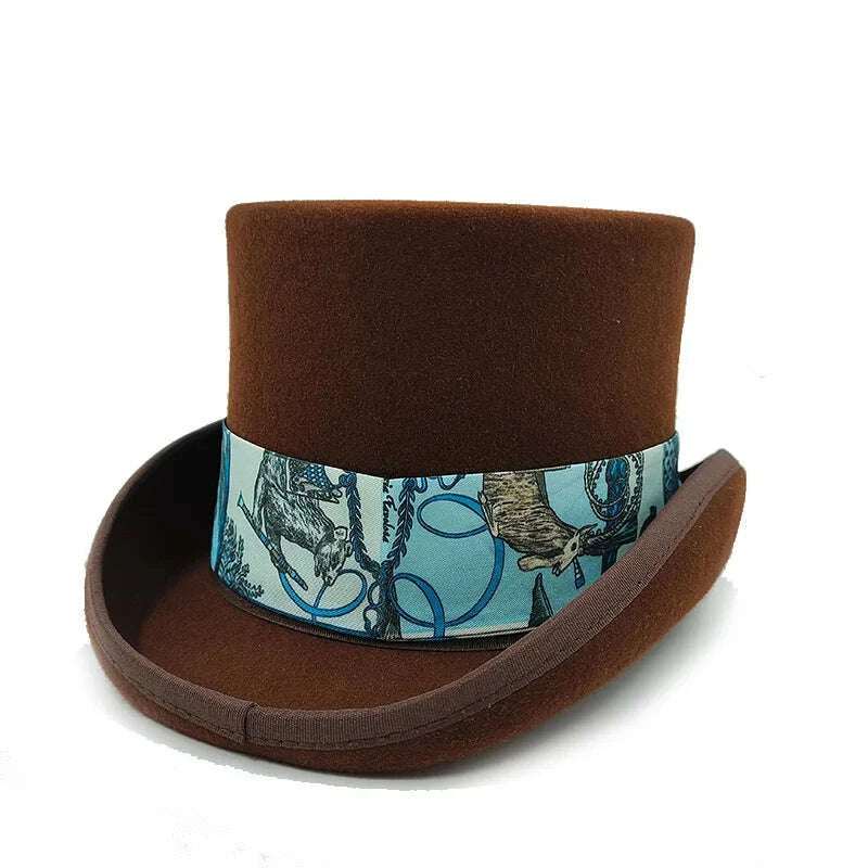 Top Hat - Magician Presidential High Hat - Wool | KIMLUD