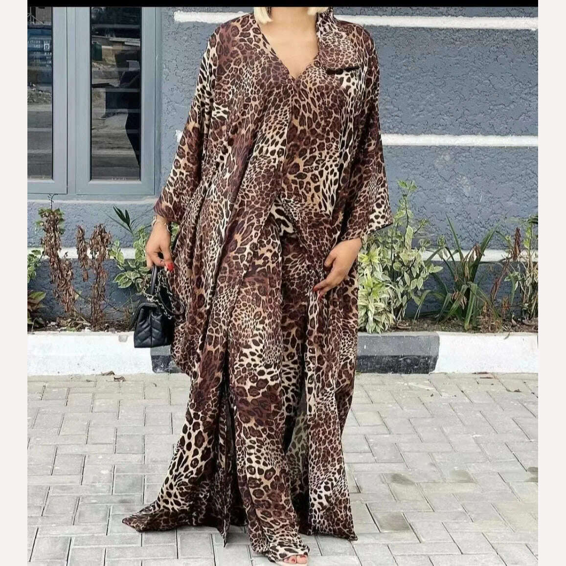 KIMLUD, Two Piece Set Women Africa Clothes African Dashiki New Fashion 2 Piece Sets Long Dress Pants Suit Party Dresses Big Size Robe, KIMLUD Womens Clothes