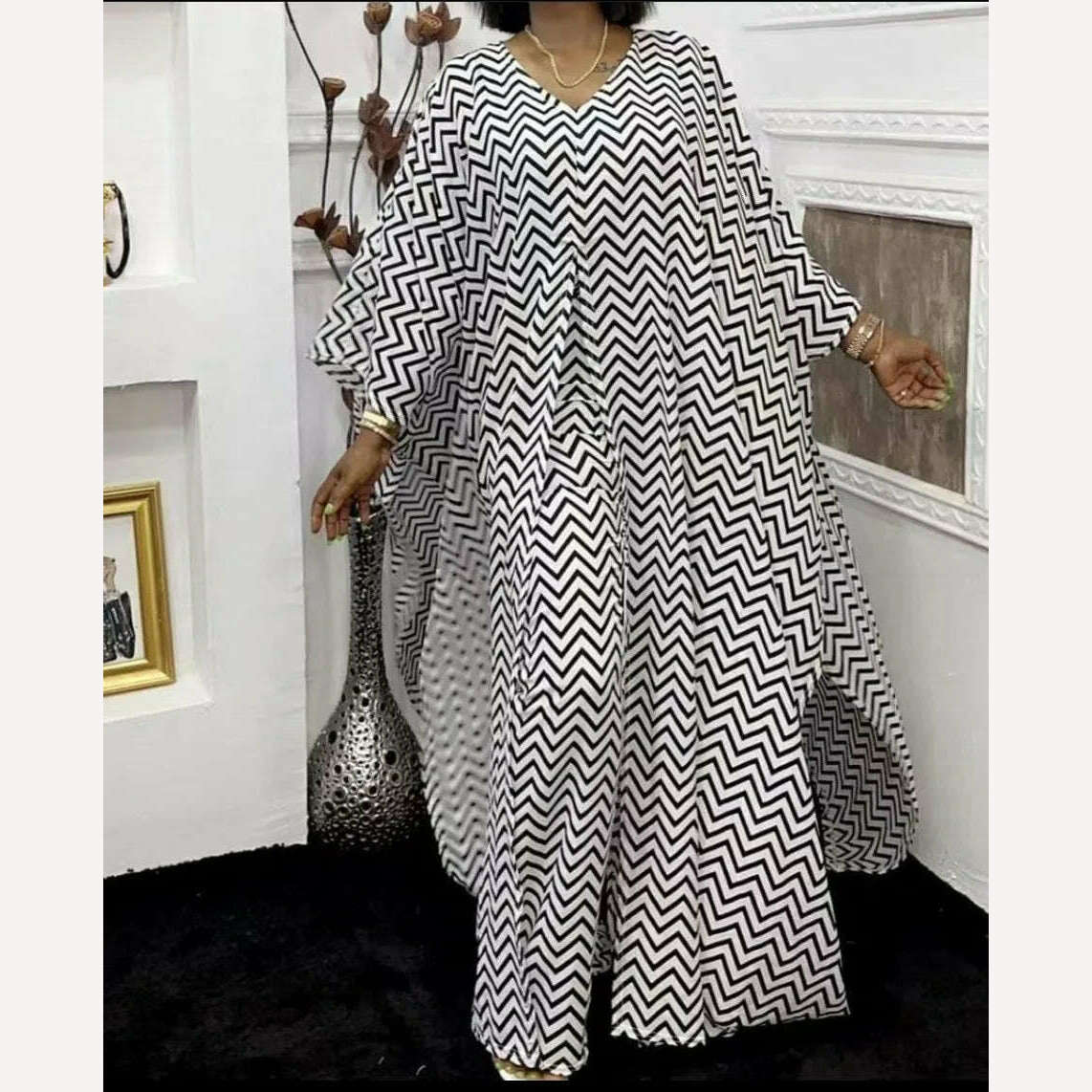 KIMLUD, Two Piece Set Women Africa Clothes African Dashiki New Fashion 2 Piece Sets Long Dress Pants Suit Party Dresses Big Size Robe, White / One Size, KIMLUD APPAREL - Womens Clothes