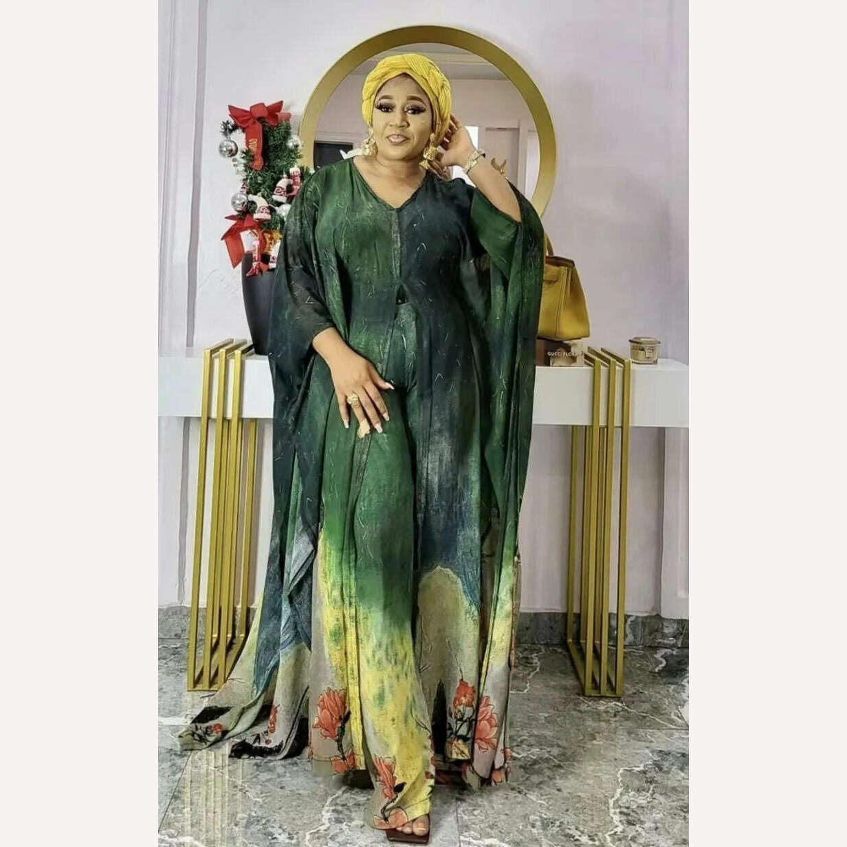 KIMLUD, Two Piece Set Women Africa Clothes African Dashiki New Fashion 2 Piece Sets Long Dress Pants Suit Party Dresses Big Size Robe, KIMLUD Womens Clothes