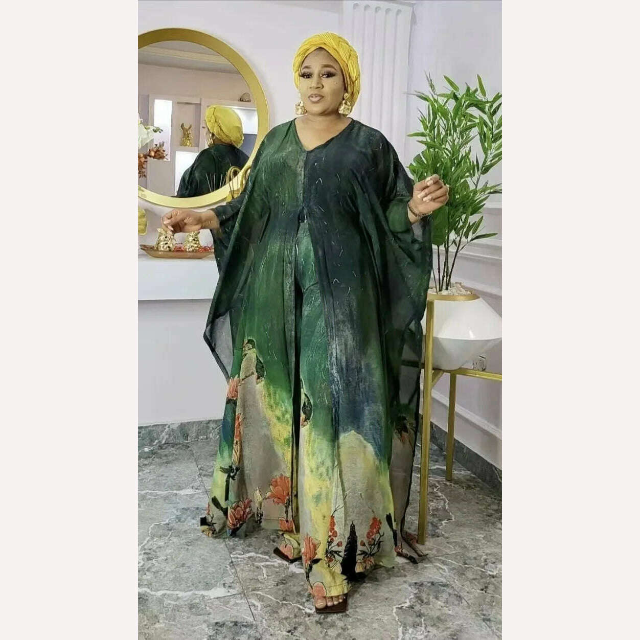 KIMLUD, Two Piece Set Women Africa Clothes African Dashiki New Fashion 2 Piece Sets Long Dress Pants Suit Party Dresses Big Size Robe, KIMLUD Womens Clothes