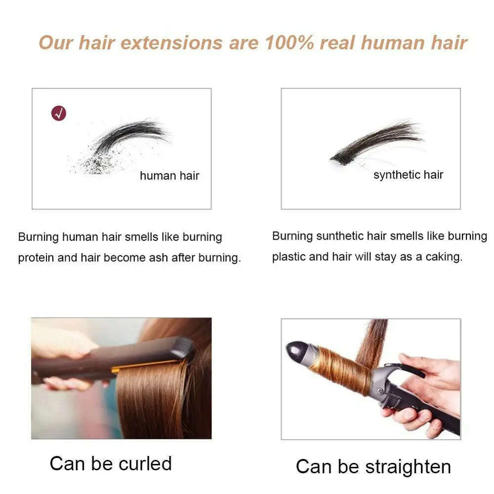 Ugeat U Tip Hair Extension Human Hair 1g/s Nail U Tip Hair For Women 14-24" Pre Bonded Hair Extensions 50g/100g Keratin Tip Hair - KIMLUD