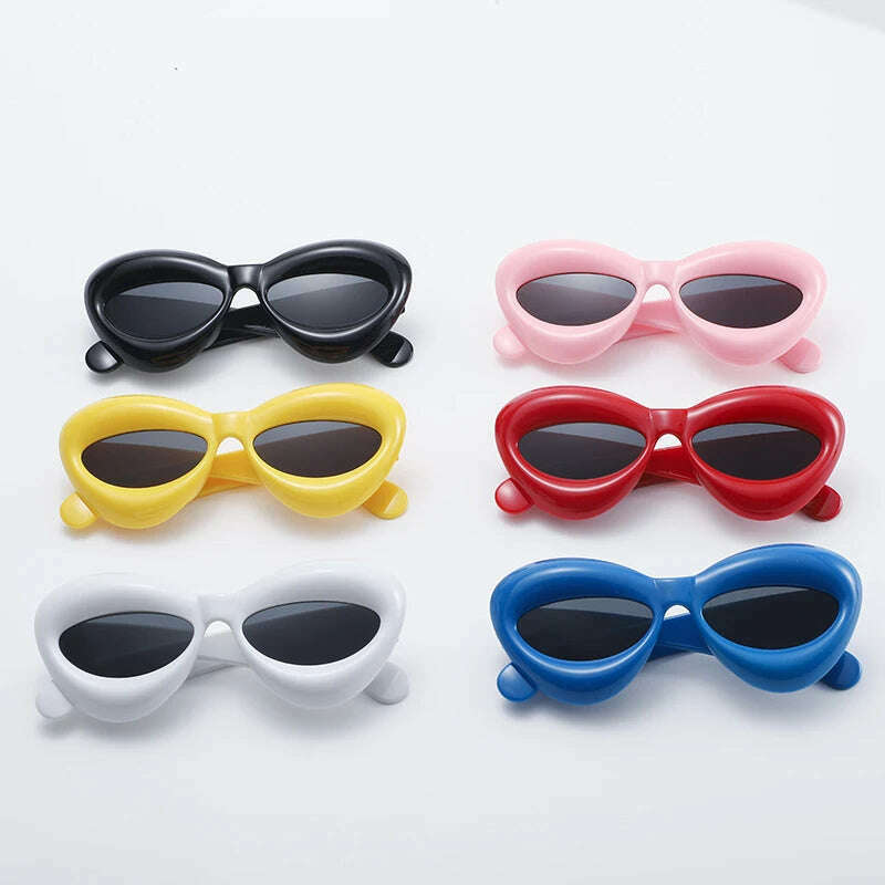 KIMLUD, Unique Candy Color Sexy Lip Y2k Sunglasses For Women New Luxury Brand Yellow Blue Gradient Sun Glasses Men Punk Hip Hop Shades, KIMLUD Womens Clothes