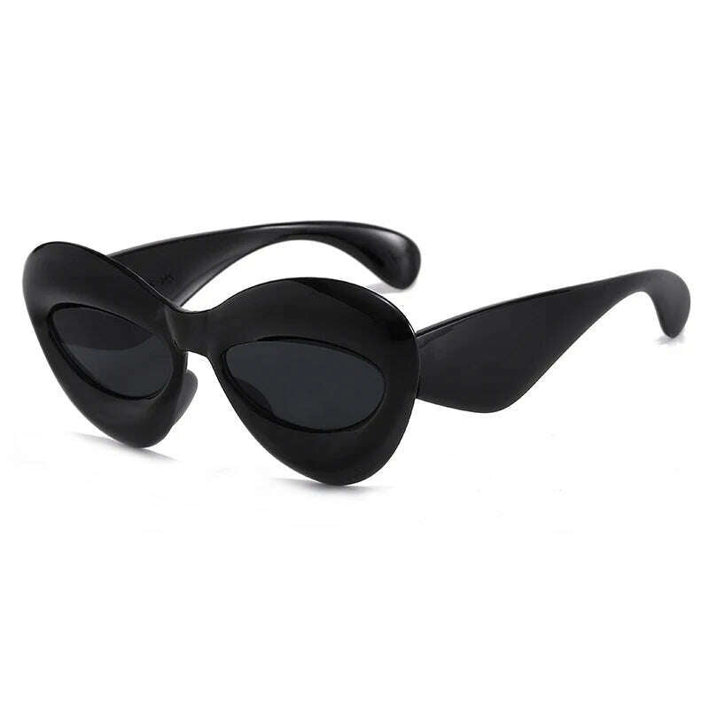 KIMLUD, Unique Candy Color Sexy Lip Y2k Sunglasses For Women New Luxury Brand Yellow Blue Gradient Sun Glasses Men Punk Hip Hop Shades, JH18161-C2, KIMLUD APPAREL - Womens Clothes