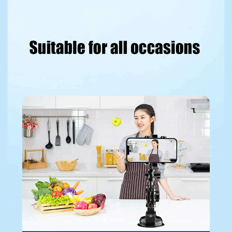 Universal Metal Tablet Phone Holder in Car Ball Head Bracket Suction Cup Mount 360 Rotation Stand for iPad 12.9" Samsung Xiaomi - KIMLUD