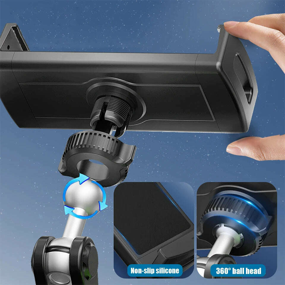Universal Metal Tablet Phone Holder in Car Ball Head Bracket Suction Cup Mount 360 Rotation Stand for iPad 12.9" Samsung Xiaomi - KIMLUD