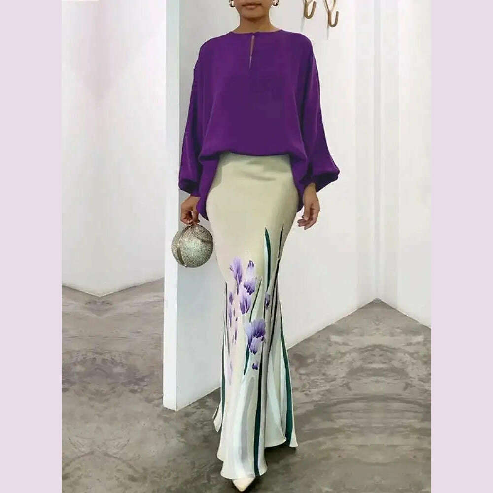 KIMLUD, UOOZEE Female Elegant Blouse 2024 New Spring Summer Solid Color Puff Sleeves Loose Round-Neck Casual Daily Shirts Tops, KIMLUD Womens Clothes