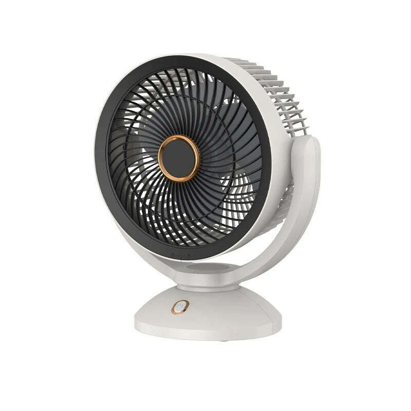 USB Air Circulation Electric Fan Non Rechargeable Table Desktop Portable Wall Mounted 360 Degree Rotation with Light for Home - KIMLUD