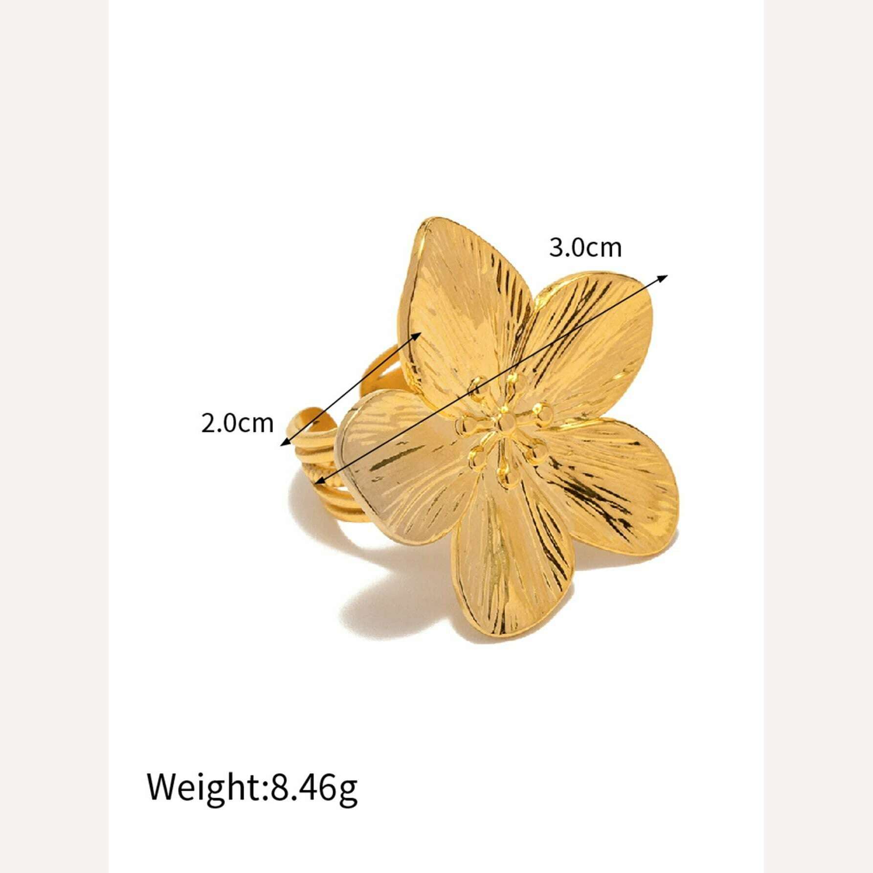 Uworld Hypoallergenic Stylish Vintage Flower Stud Earrings Premium 18k Gold Plated Stainless Steel For Women Party сережки женск - KIMLUD