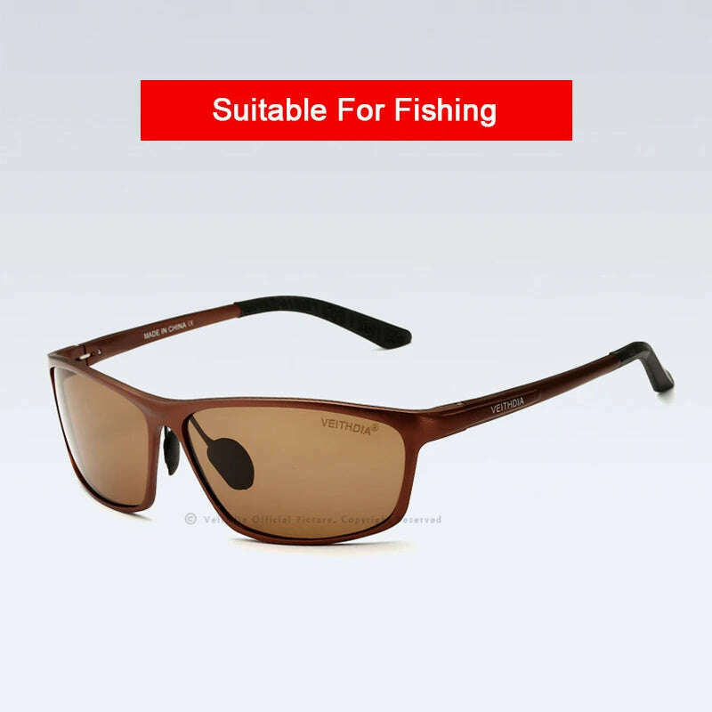 VEITHDIA Sunglasses Aluminum Men Polarized UV400 Lens Sport Outdoor Driving Eyewear Accessories Cycling Glasses For Male 6520 - KIMLUD