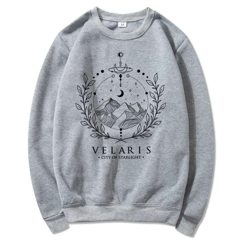 Velaris Sweatshirt A Court of Thorns and Roses Sarah J Maas Hoodie Night Court Sweater Velaris City of Starlight SJM Sweatshirts - KIMLUD