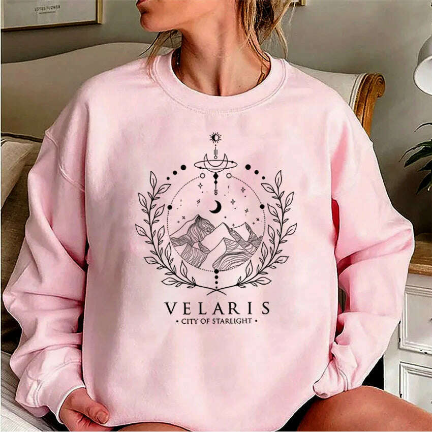 Velaris Sweatshirt A Court of Thorns and Roses Sarah J Maas Hoodie Night Court Sweater Velaris City of Starlight SJM Sweatshirts - KIMLUD