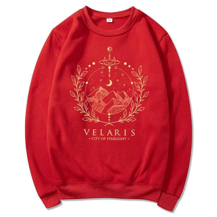 Velaris Sweatshirt A Court of Thorns and Roses Sarah J Maas Hoodie Night Court Sweater Velaris City of Starlight SJM Sweatshirts - KIMLUD