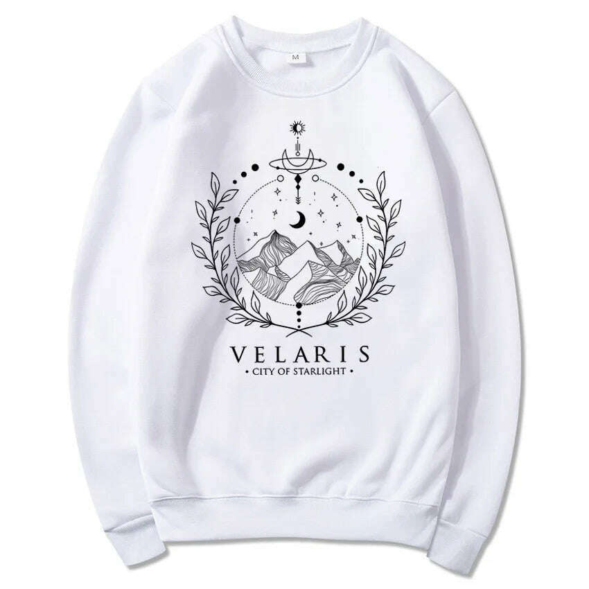 Velaris Sweatshirt A Court of Thorns and Roses Sarah J Maas Hoodie Night Court Sweater Velaris City of Starlight SJM Sweatshirts - KIMLUD